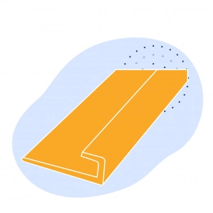 L-образный профиль стальной 80х80х6 мм ст8 ГОСТ 8509-93
