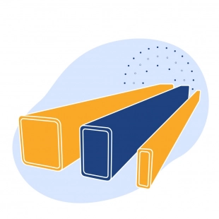 Труба профильная нержавеющая прямоугольная 60х40х2 мм AISI 316Ti