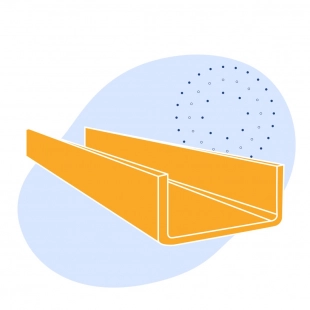 Швеллер стальной гнутый равнополочный 145х65х3 мм 09Г2С ГОСТ 8278-83