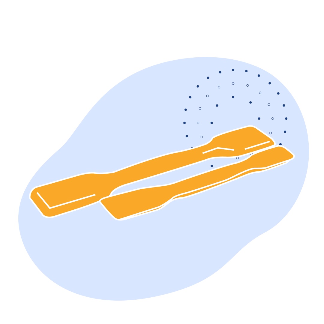 Шпатель двусторонний фарфоровый № 4 250 мл