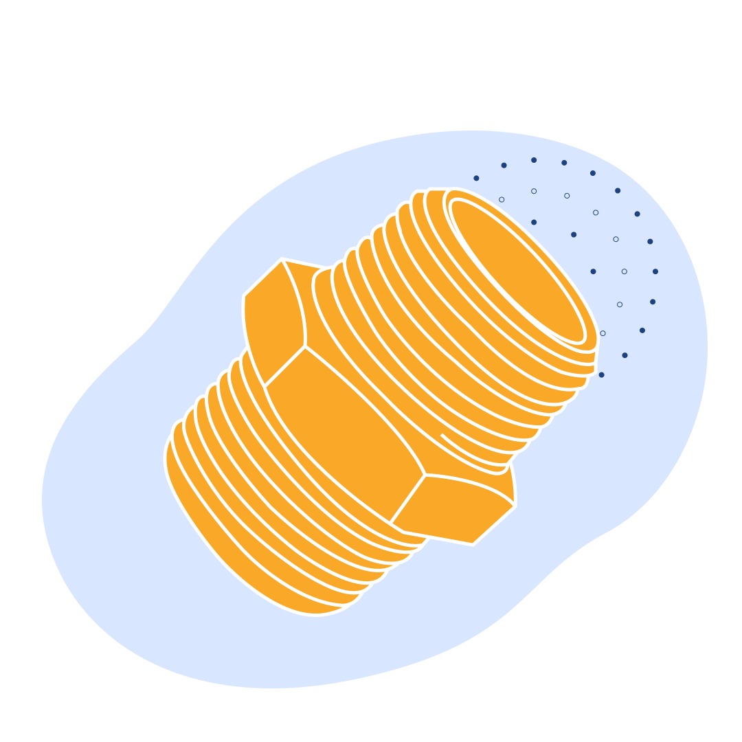Чугунный ниппель переходной оцинкованный Ду 50х25 мм (2 х 1 дюйм) ГОСТ 8958-75