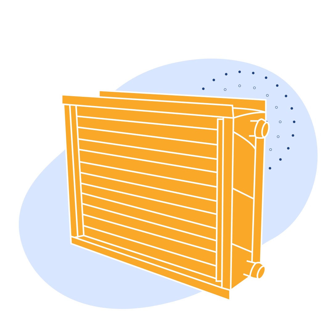 Калорифер паровой 35.6 кВт±8% 2500 м3/ч 8.71 м2±1.5%