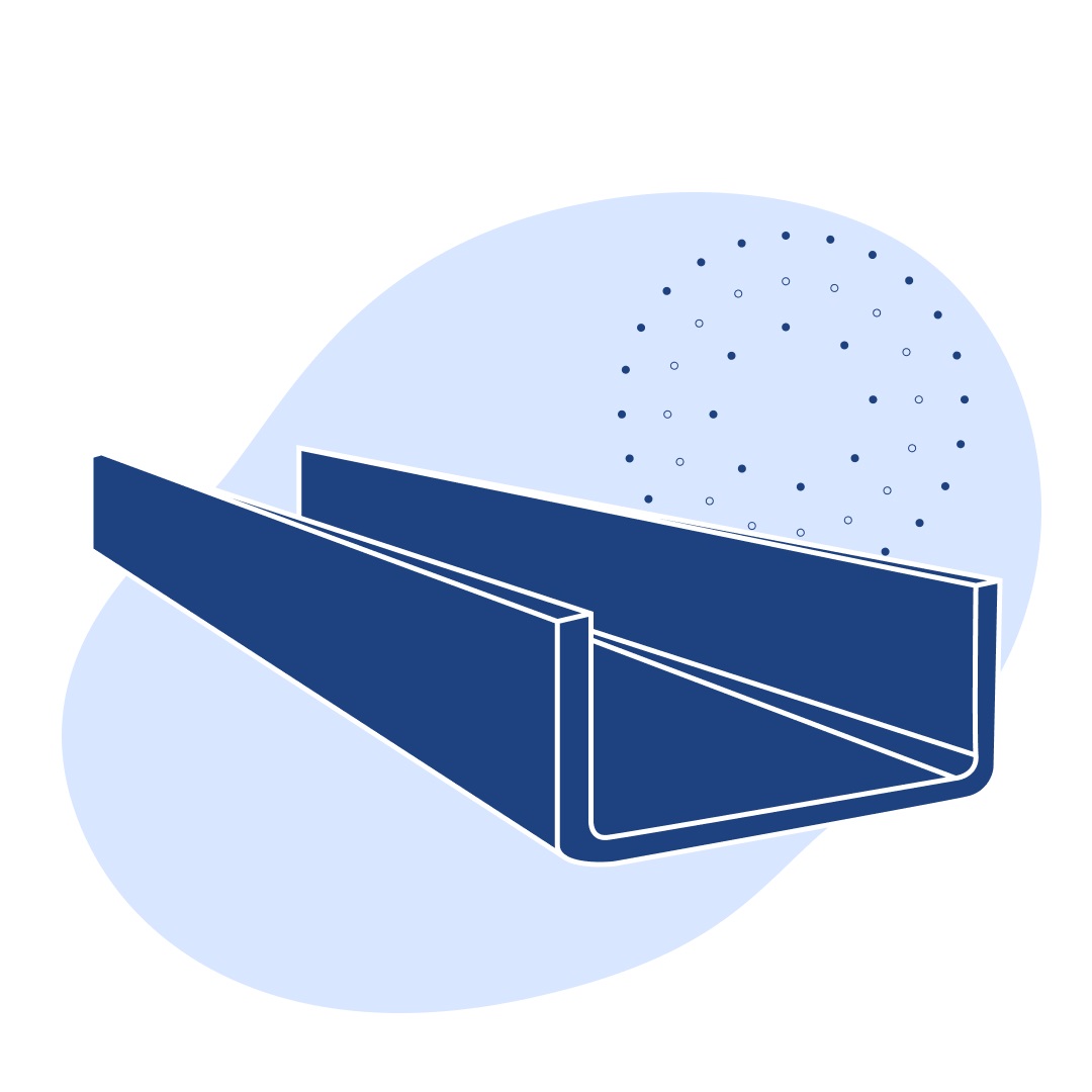 Швеллер стальной гнутый равнополочный 43х45х2 мм 09Г2С ГОСТ 8278-83